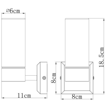 Globo - Koupelnové nástěnné svítidlo 1xE14/40W/230V IP44