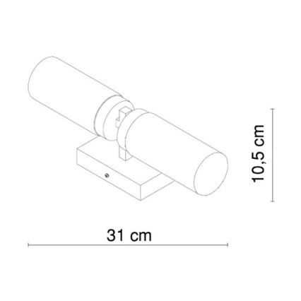 Globo - Koupelnové nástěnné svítidlo 2xE14/40W/230V IP44