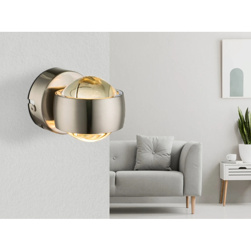 Globo - LED Nástěnné svítidlo LED/7W/230V 3000K matný chrom