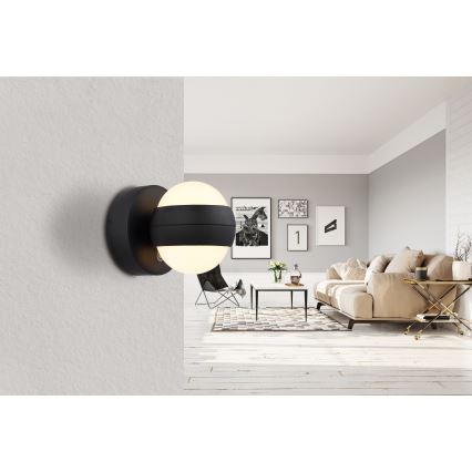 Globo - LED Stmívatelné nabíjecí dotykové nástěnné svítidlo LED/1,4W/5V 1800 mAh černá