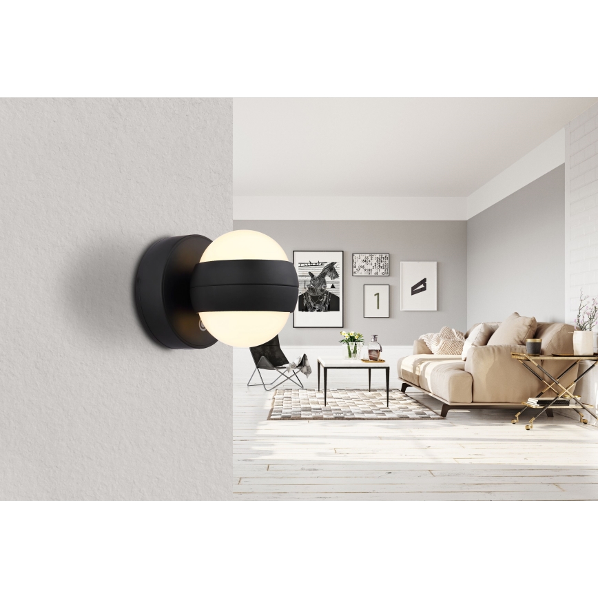 Globo - LED Stmívatelné nabíjecí dotykové nástěnné svítidlo LED/1,4W/5V 1800 mAh černá