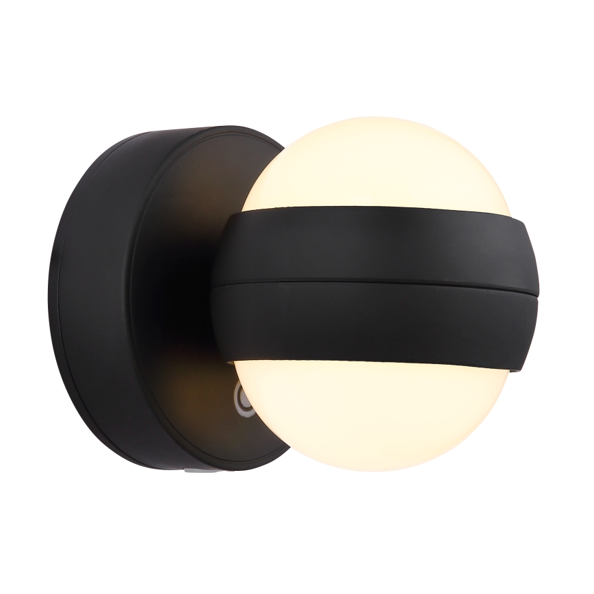 Globo - LED Stmívatelné nabíjecí dotykové nástěnné svítidlo LED/1,4W/5V 1800 mAh černá