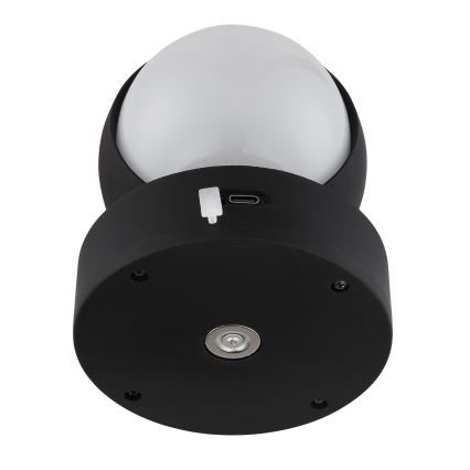 Globo - LED Stmívatelné nabíjecí dotykové nástěnné svítidlo LED/1,4W/5V 1800 mAh černá