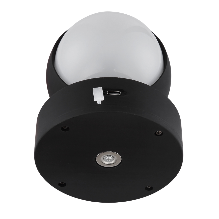 Globo - LED Stmívatelné nabíjecí dotykové nástěnné svítidlo LED/1,4W/5V 1800 mAh černá