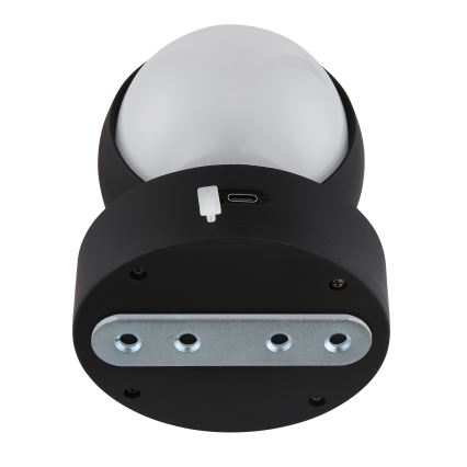 Globo - LED Stmívatelné nabíjecí dotykové nástěnné svítidlo LED/1,4W/5V 1800 mAh černá