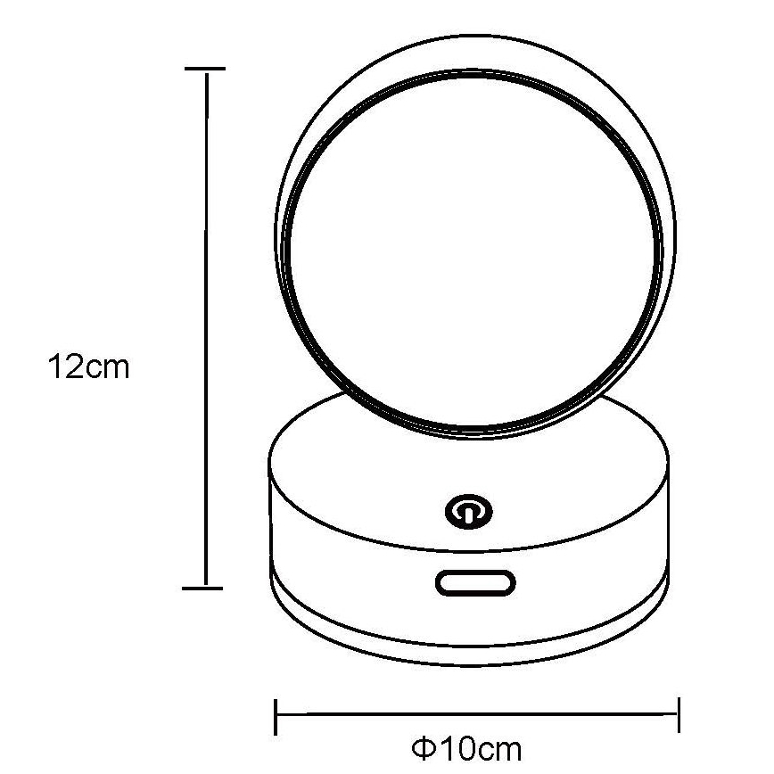 Globo - LED Stmívatelné nabíjecí dotykové nástěnné svítidlo LED/1,4W/5V 1800 mAh černá