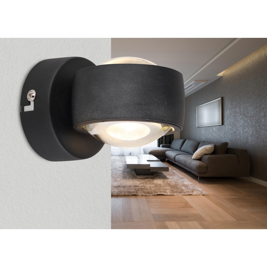 Globo - LED Nástěnné svítidlo LED/7W/230V 3000K černá