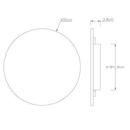 Globo - LED Nástěnné svítidlo LED/14W/230V 3000K