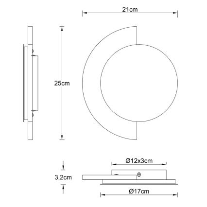 Globo - LED Nástěnné svítidlo LED/12W/230V 3000K