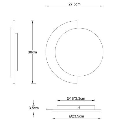 Globo - LED Nástěnné svítidlo LED/14W/230V 3000K