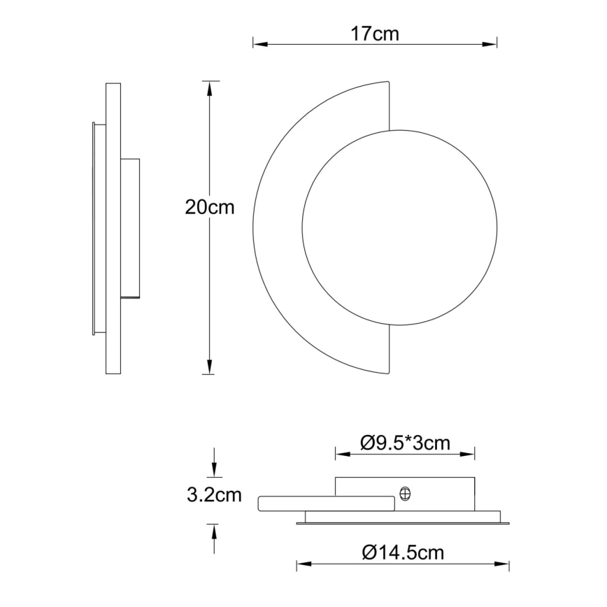 Globo - LED Nástěnné svítidlo LED/8W/230V 3000K