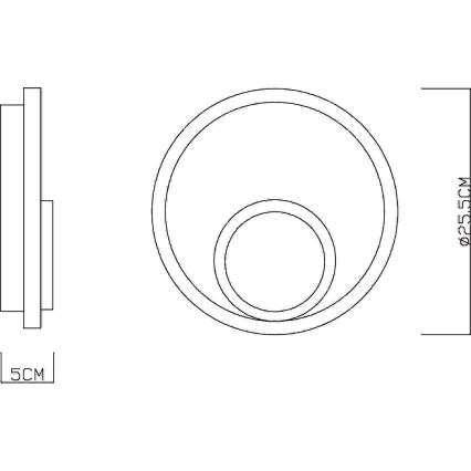 Globo - LED Nástěnné svítidlo LED/16W/230V 3000K