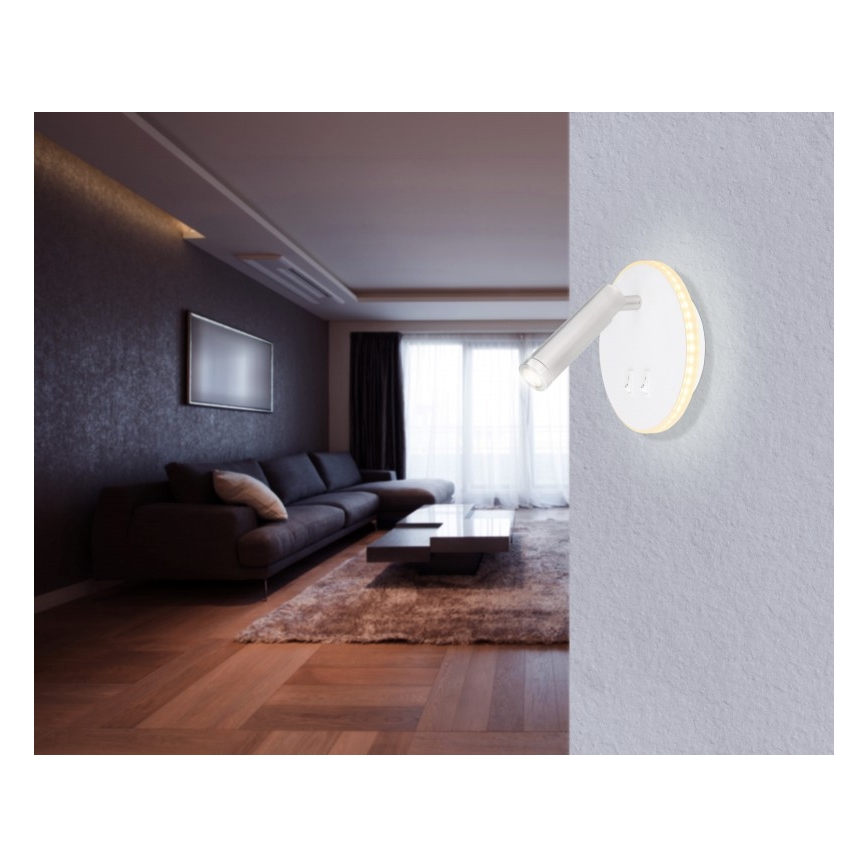 Globo - LED Nástěnné bodové svítidlo LED/6W + LED/1W/230V