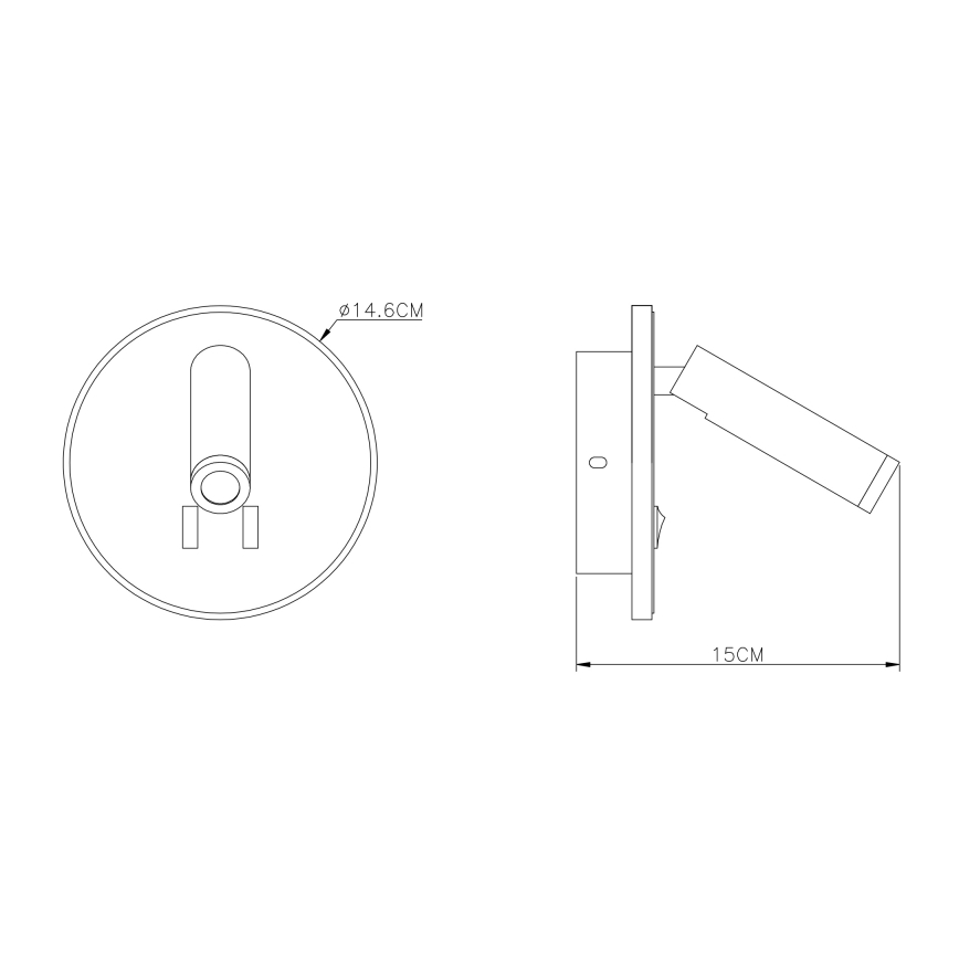 Globo - LED Nástěnné bodové svítidlo LED/6W + LED/1W/230V