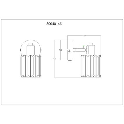Globo - Nástěnné bodové svítidlo 1xE14/40W/230V