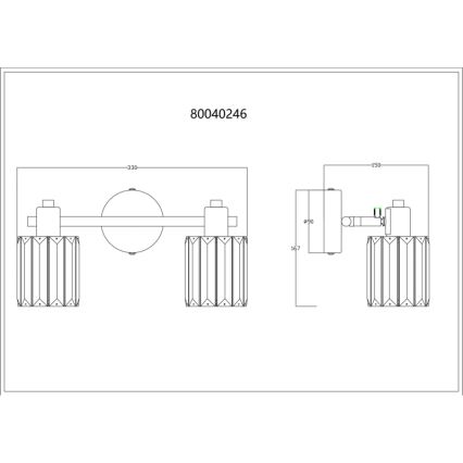 Globo - Bodové svítidlo 2xE14/40W/230V