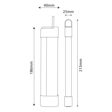 Globo - LED Nabíjecí podlinkové svítidlo 3v1 LED/2W/5V 3000/4000/7000K 800 mAh