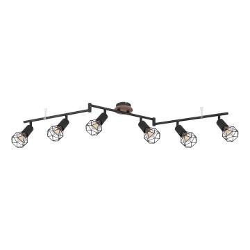 Globo - Bodové svítidlo 6xE14/40W/230V černá/hnědá