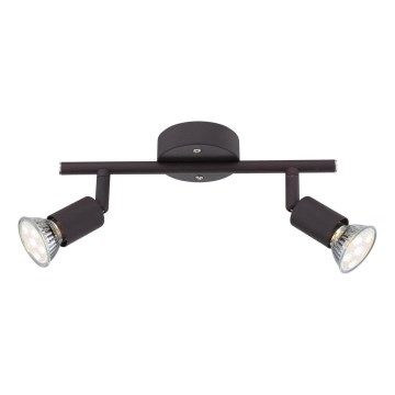 Globo - LED Bodové svítidlo 2xGU10/3W/230V černá