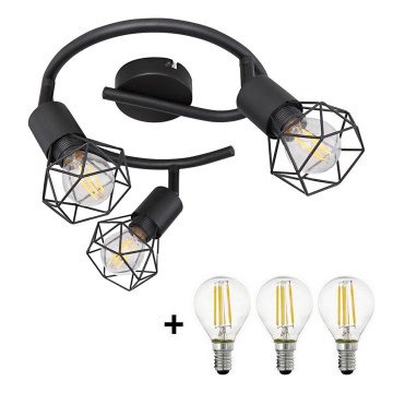 Globo - LED Bodové svítidlo 3xE14/6W/230V černá