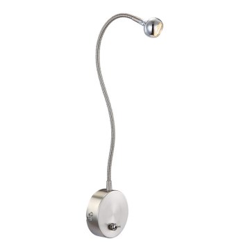 Globo - LED Flexibilní lampička LED/3W/230V lesklý chrom