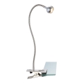 Globo - LED Flexibilní lampička s klipem LED/3W/230V matný chrom