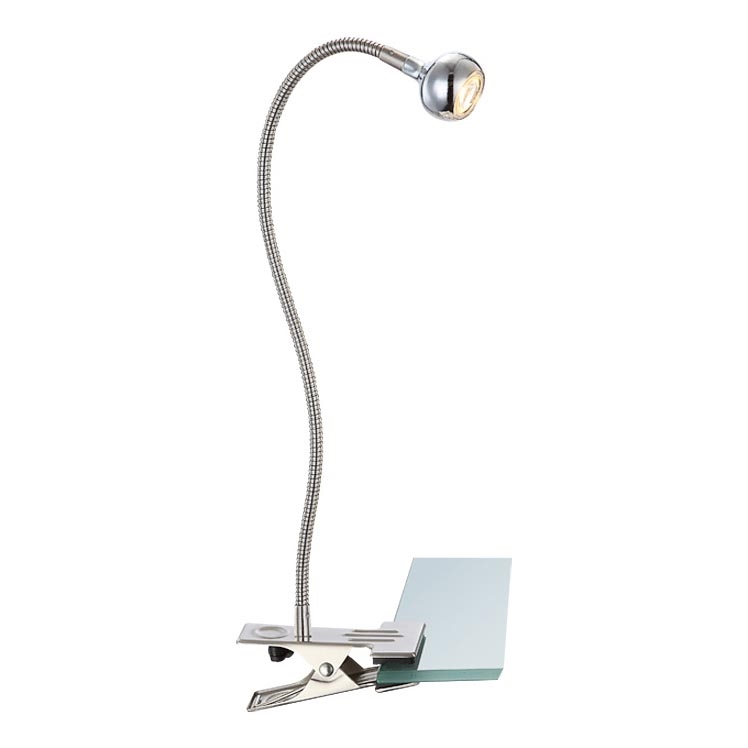 Globo - LED Flexibilní lampička s klipem LED/3W/230V matný chrom