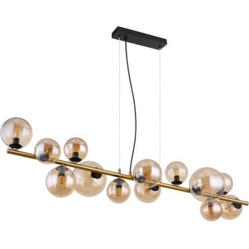 Globo - LED Lustr na lanku 13xG9/3,5W/230V kouřová/hnědá