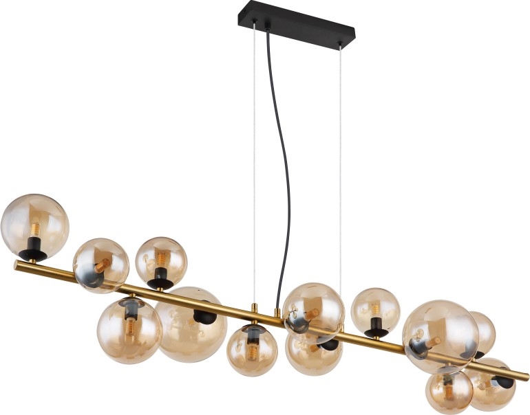 Globo - LED Lustr na lanku 13xG9/3,5W/230V kouřová/hnědá