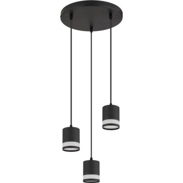 Globo - LED Lustr na lanku 3xGX53/7W/230V 3000K černá