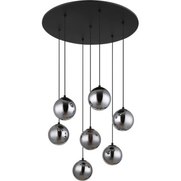 Globo - LED Lustr na lanku 7xG9/3,5W/230V kouřová/černá