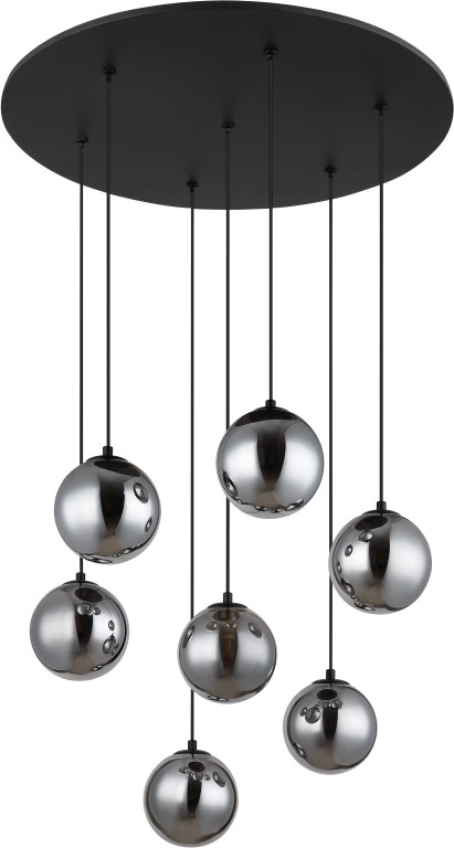 Globo - LED Lustr na lanku 7xG9/3,5W/230V kouřová/černá