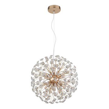 Globo - LED Lustr na lanku 8xG9/3,5W/230V pr. 40 cm zlatá