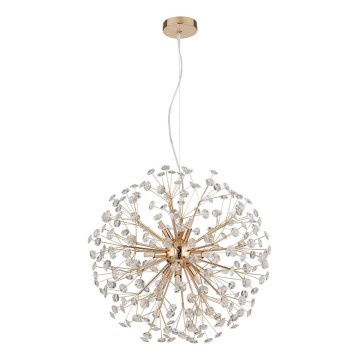 Globo - LED Lustr na lanku 9xG9/3,5W/230V pr. 60 cm zlatá