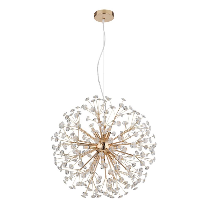 Globo - LED Lustr na lanku 9xG9/3,5W/230V pr. 60 cm zlatá