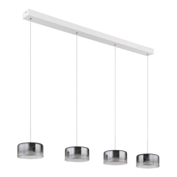 Globo - LED Lustr na lanku LED/24W/230V bílá/kouřová