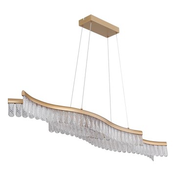 Globo - LED Lustr na lanku LED/35W/230V 3200K zlatá