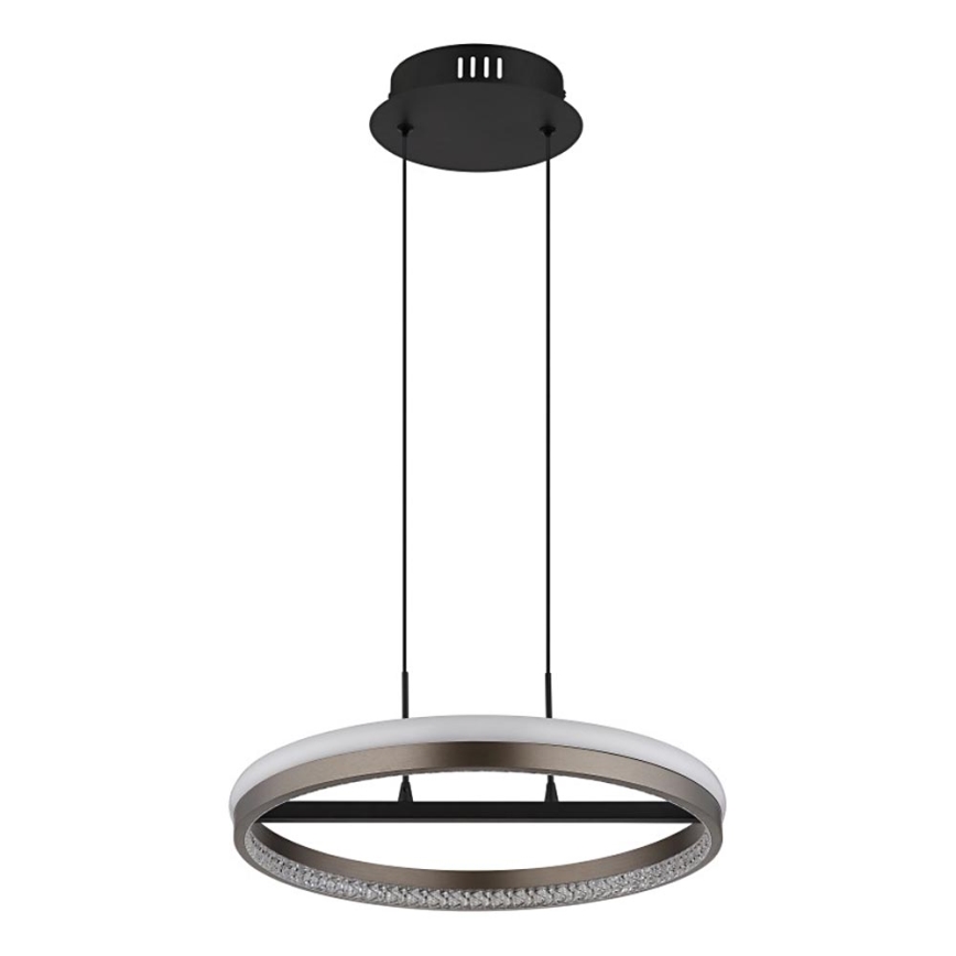 Globo - LED Lustr na lanku LED/40W/230V 3000/4000/6000K pr. 39,7 cm hnědá