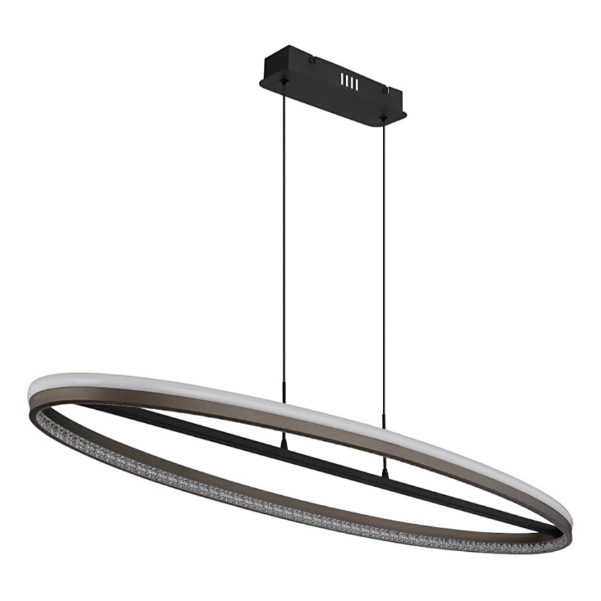 Globo - LED Lustr na lanku LED/60W/230V 3000/4000/6000K hnědá