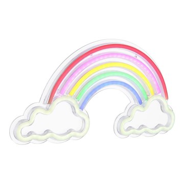 Globo - LED Neonová nástěnná dekorace LED/3W/USB duha
