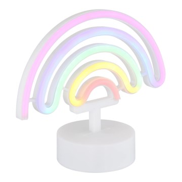 Globo - LED Neonová stolní dekorace LED/2W/3xAA duha