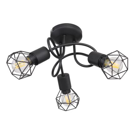 Globo - LED Přisazený lustr 3xE14/6W/230V černá