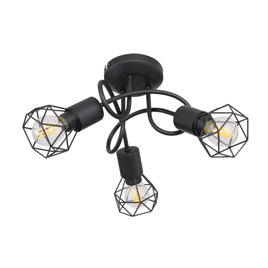 Globo - LED Přisazený lustr 3xE14/6W/230V černá