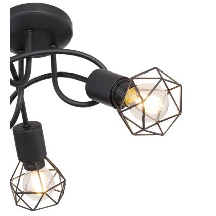 Globo - LED Přisazený lustr 3xE14/6W/230V černá