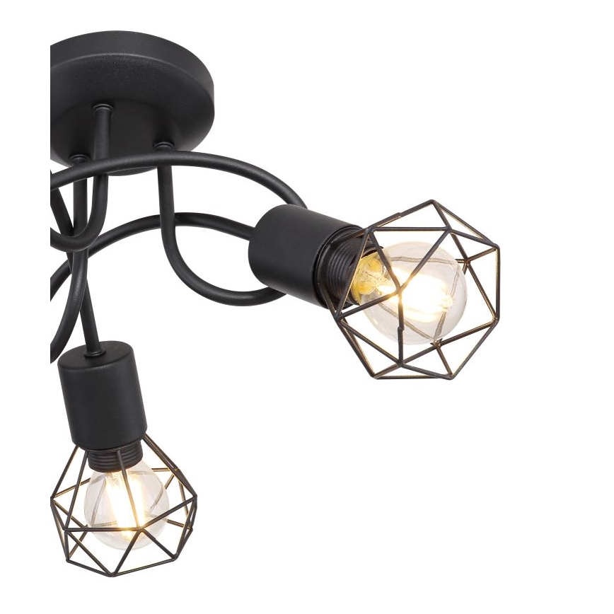 Globo - LED Přisazený lustr 3xE14/6W/230V černá