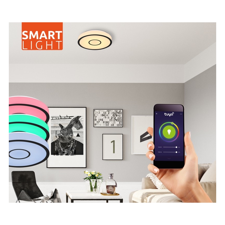 Globo- LED RGB Koupelnové stmívatelné svítidlo LED/30W/230V IP44 Wi-Fi Tuya + dálkové ovládání