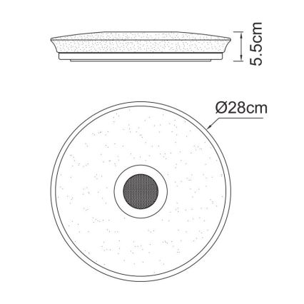 Globo - LED RGBW Stmívatelné koupelnové svítidlo s reproduktorem LED/18W/230V 3000-6500K IP44 + dálkové ovládání