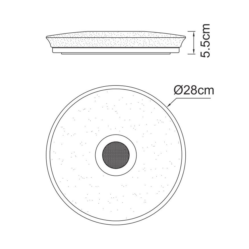 Globo - LED RGBW Stmívatelné koupelnové svítidlo s reproduktorem LED/18W/230V 3000-6500K IP44 + dálkové ovládání