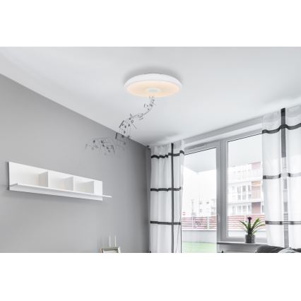 Globo - LED RGBW Stmívatelné koupelnové svítidlo s reproduktorem LED/18W/230V IP44 + dálkové ovládání