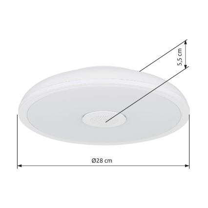 Globo - LED RGBW Stmívatelné koupelnové svítidlo s reproduktorem LED/18W/230V 3000-6500K IP44 + dálkové ovládání